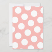 Your Color and White Polka Dot Border Baby Shower Invitation (Back)