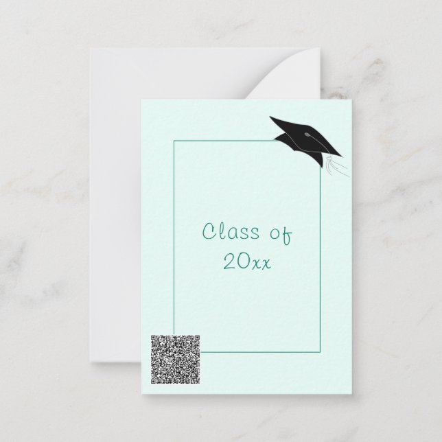 Your Color Custom QR Code Grad Invitation Template (Back)
