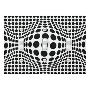 Your Color or Black and White Op Art Light Switch Cover