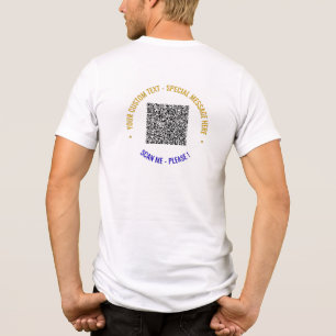 Your Color QR Code and Custom Text Template Tri-Blend Shirt