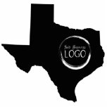 Your Color Texas Shape with Logo Image Cutout<br><div class="desc">You can change the color of the shape of the state of Texas. 
Note: The coastline and outline are artistically changed to make it easier for the system to create the cutout shape.
If you move your logo image,  make sure to keep your logo image away from the edges.</div>