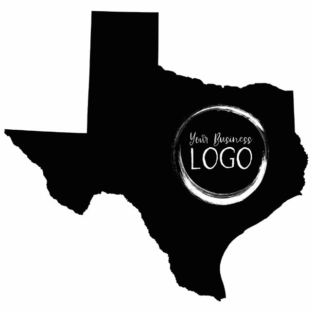 Your Color Texas Shape with Logo Image Cutout (Front)