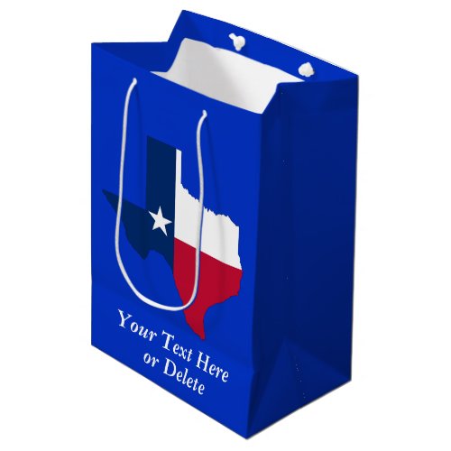 Your ColorText Texas State Flag Blue  Red Medium Gift Bag