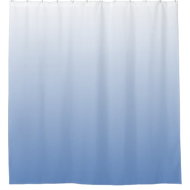 Your Color with White Ombre Fade Gradient Shower Curtain (Front)