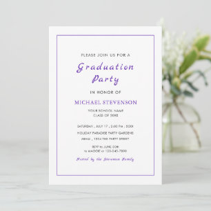 Your Colors and Font Graduation Party Invitation