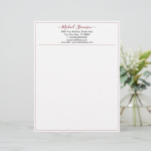 Your Colors and Font Personalized Letterhead