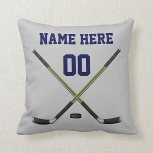 Your COLORS and TEXT Custom Hockey Pillows