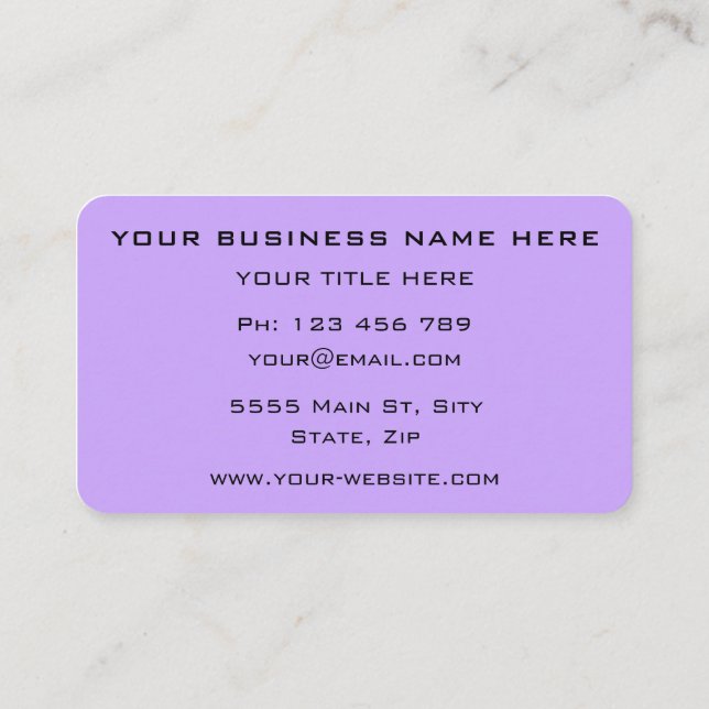 Your Colors Branded Logo Business Cards Example (Back)