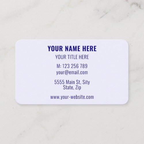 Your Colors Business Name Promotional Personalized Business Card