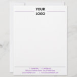 Your Colors Design Business Letterhead with Logo<br><div class="desc">Custom Colors and Font - Your Modern Business Office Letterhead with Logo - Add your logo - image / text - info / more - Resize and Move or Remove / Add Elements - Image / Text with Customization Tool. Choose / Add Your Text / Elements Colors / Font /...</div>