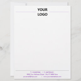 Your Colors Design Business Letterhead with Logo