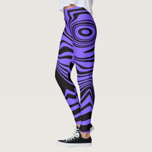 Your Colors Leggings and Abstract Wavy Black Lines