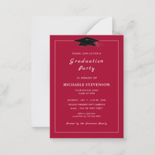 Your Colors Modern Design Grad Party Invitations