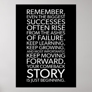 Your Comeback Story - Success Motivational Poster