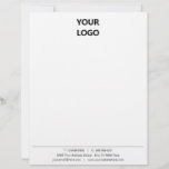 Your Company Address Info Letterhead with Logo<br><div class="desc">Simple Personalized Business Office Letterhead with Logo - Add Your Logo - Imane / Address / Contact Information / or other info / text - Resize and move or remove and add elements / text with Customization tool. Choose your colors / font / size ! Good Luck - Be Happy...</div>