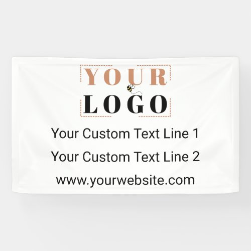 Your Company Business Logo and Custom Text Banner