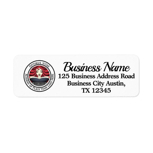 Your company business logo here. label (Front)