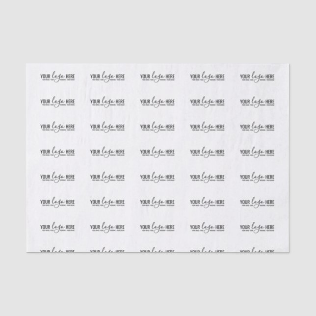Your Company Business Logo Packaging Promotional Tissue Paper (Front)