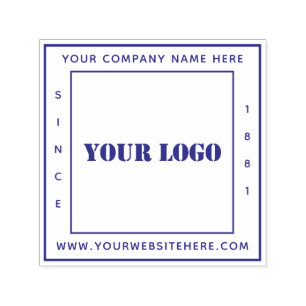 Your Company Business Logo Personalized Square Self-inking Stamp