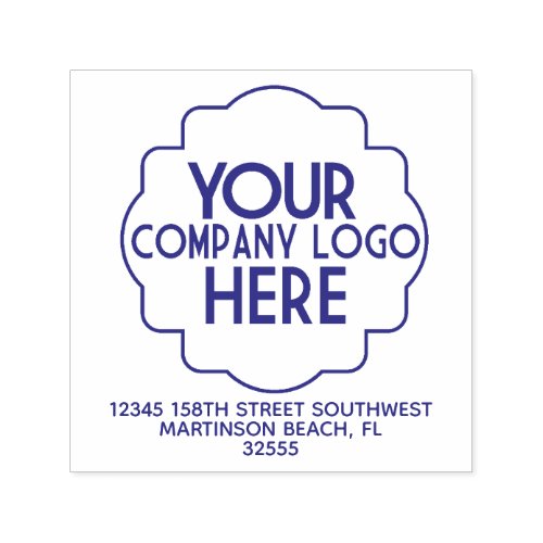 Your Company Business Logo Return Address 4 line Self_inking Stamp