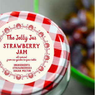 Your Company Homemade Strawberry Jam Food Label