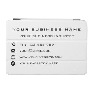 Your Company Info Branded iPad Cover Example