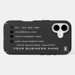 Your Company Info Branded iPhone Case Example