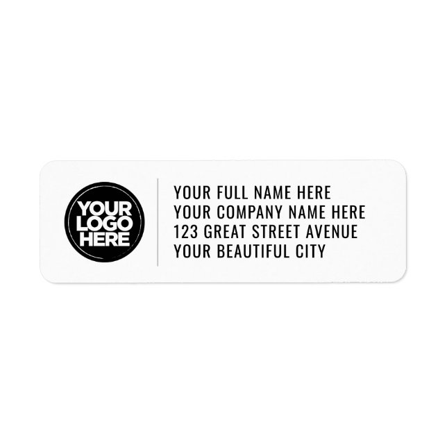 Your Company Logo Address Label (Front)