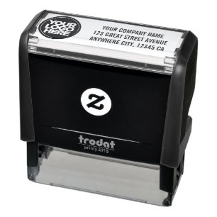 Your Company Logo Address Self-inking Stamp