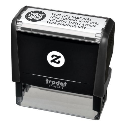 Your Company Logo Address Self-inking Stamp Your Company Logo Address Self_inking Stamp
