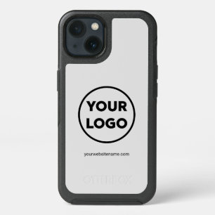 Your Company Logo and Business Website on Gray iPhone 13 Case