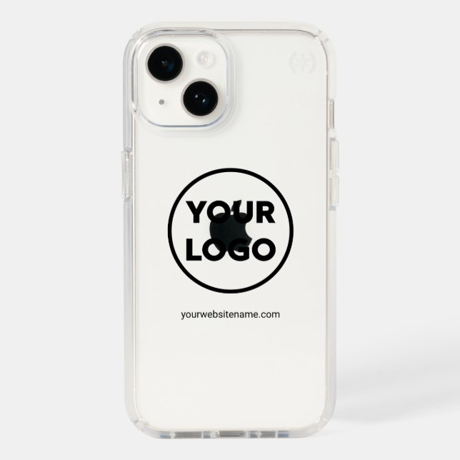 Your Company Logo and Business Website or Slogan Speck iPhone Case (Front)