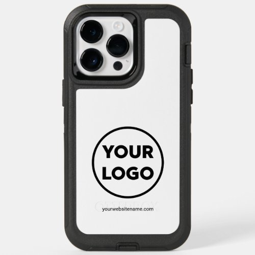Your Company Logo and Business Website or Text OtterBox iPhone 14 Pro Max Case