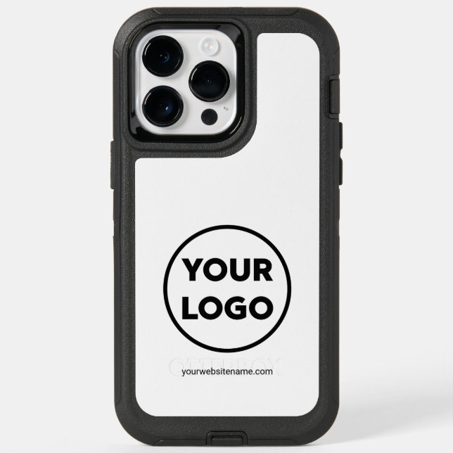 Your Company Logo and Business Website or Text Otterbox iPhone Case (Back)