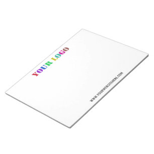 Your Company Logo and Custom Text Business Notepad