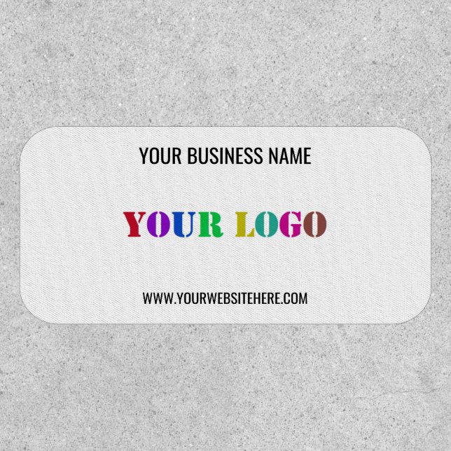 Your Company Logo and Custom Text Business Patch (Front)