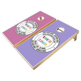 Your Company Logo and Custom Text Cornhole Set