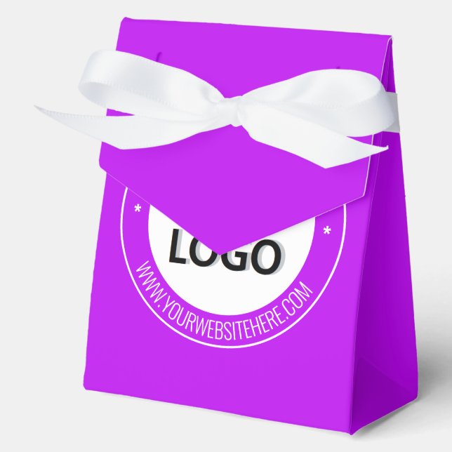 Your Company Logo and Custom Text Favor Boxes (Front)
