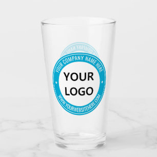 Your Company Logo and Custom Text Glass Template