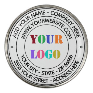 Your Company Logo and Custom Text Golf Ball Marker