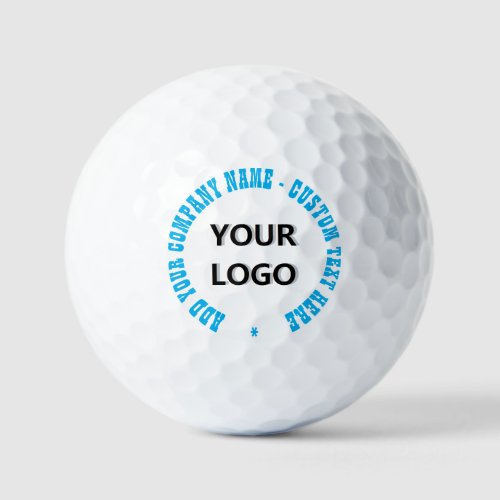 Your Company Logo and Custom Text Golf Balls Stamp
