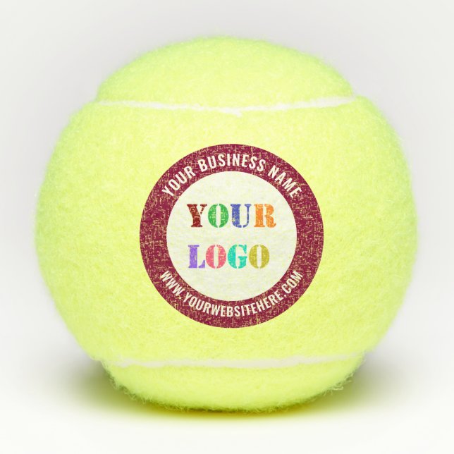 Your Company Logo and Custom Text Tennis Ball (Front)