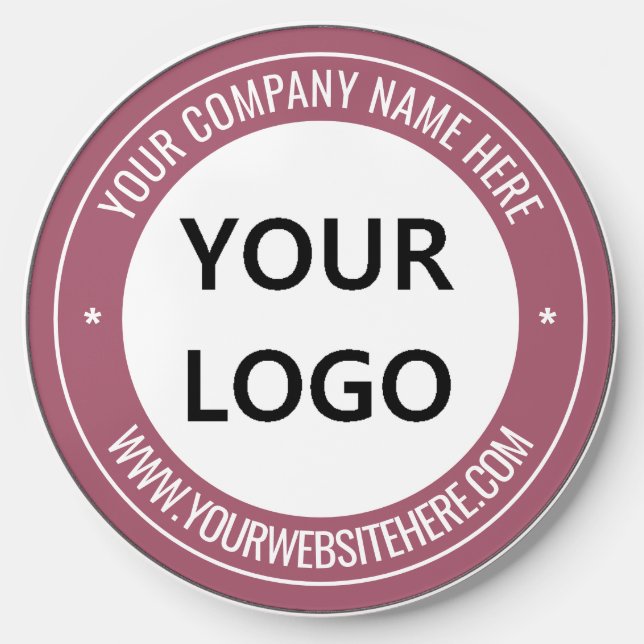 Your Company Logo and Custom Text Wireless Charger (Front)