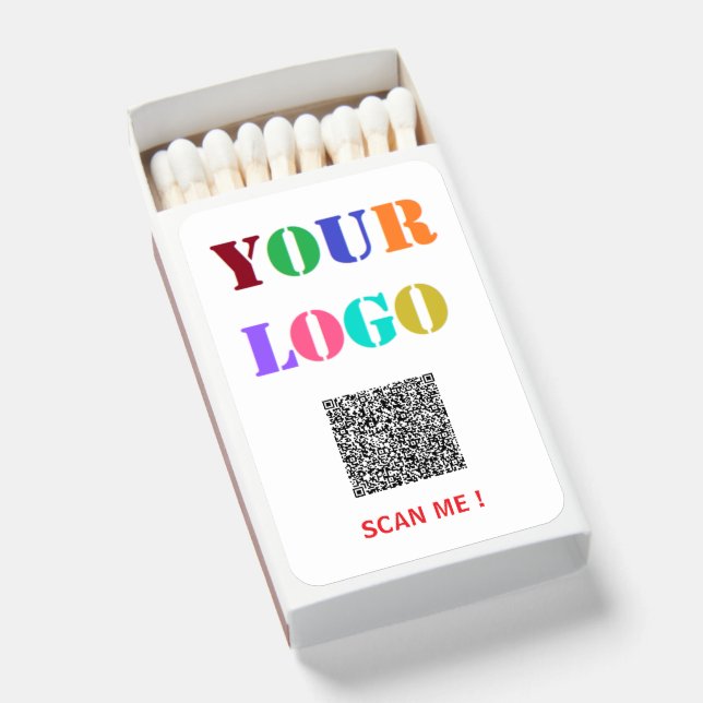 Your Company Logo and QR Code Promotional Matches (Front Open)