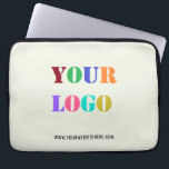 Your Company Logo and Text Business Laptop Sleeve<br><div class="desc">Custom Colors and Font - Laptop Sleeves with Your Company Logo and Text Promotional Business Personalized Laptop Cases - Add Your Logo / Image and Text / Information - Resize and move or remove / add elements - image / text with Customization tool. Choose / add your favorite background and...</div>