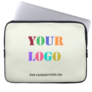 Your Company Logo and Text Business Laptop Sleeve
