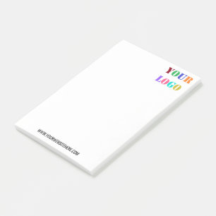 Your Company Logo and Text Business Sticky Notes