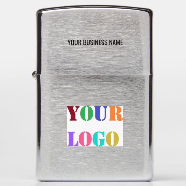 Your Company Logo and Text Business Zippo Lighter (Front)