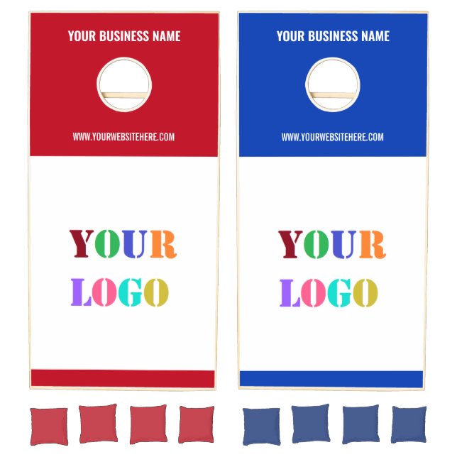 Your Company Logo and Text Cornhole Set Example (Set)