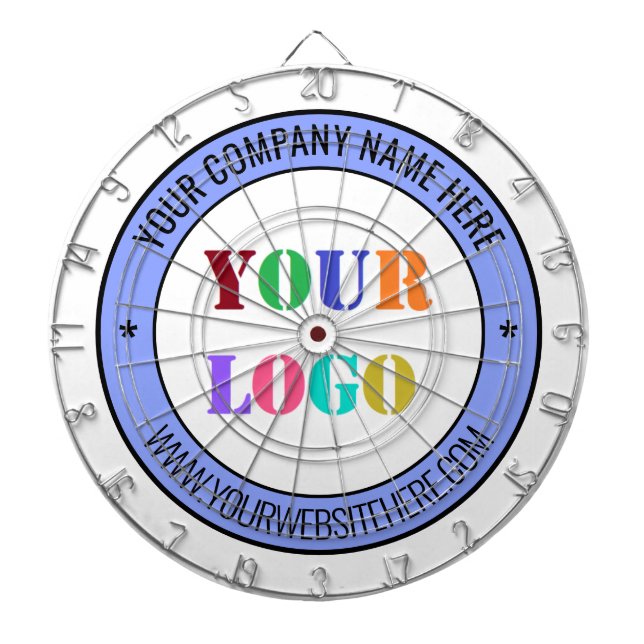 Your Company Logo and Text Dart Board Example (Front)